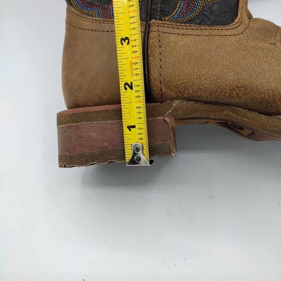 Laredo Mens 7 D Boot Western Boots Brown Blue, Brand New With Tags And Box - Picture 6 of 10